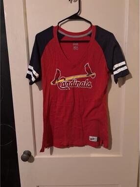 Nike St. Louis Cardinals Red Raglan V-Neck T-Shirt